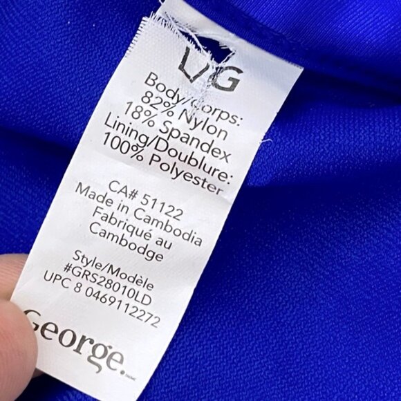 5/$25 George Blue Swim Skirt Bikini Bottom L - Picture 3 of 12